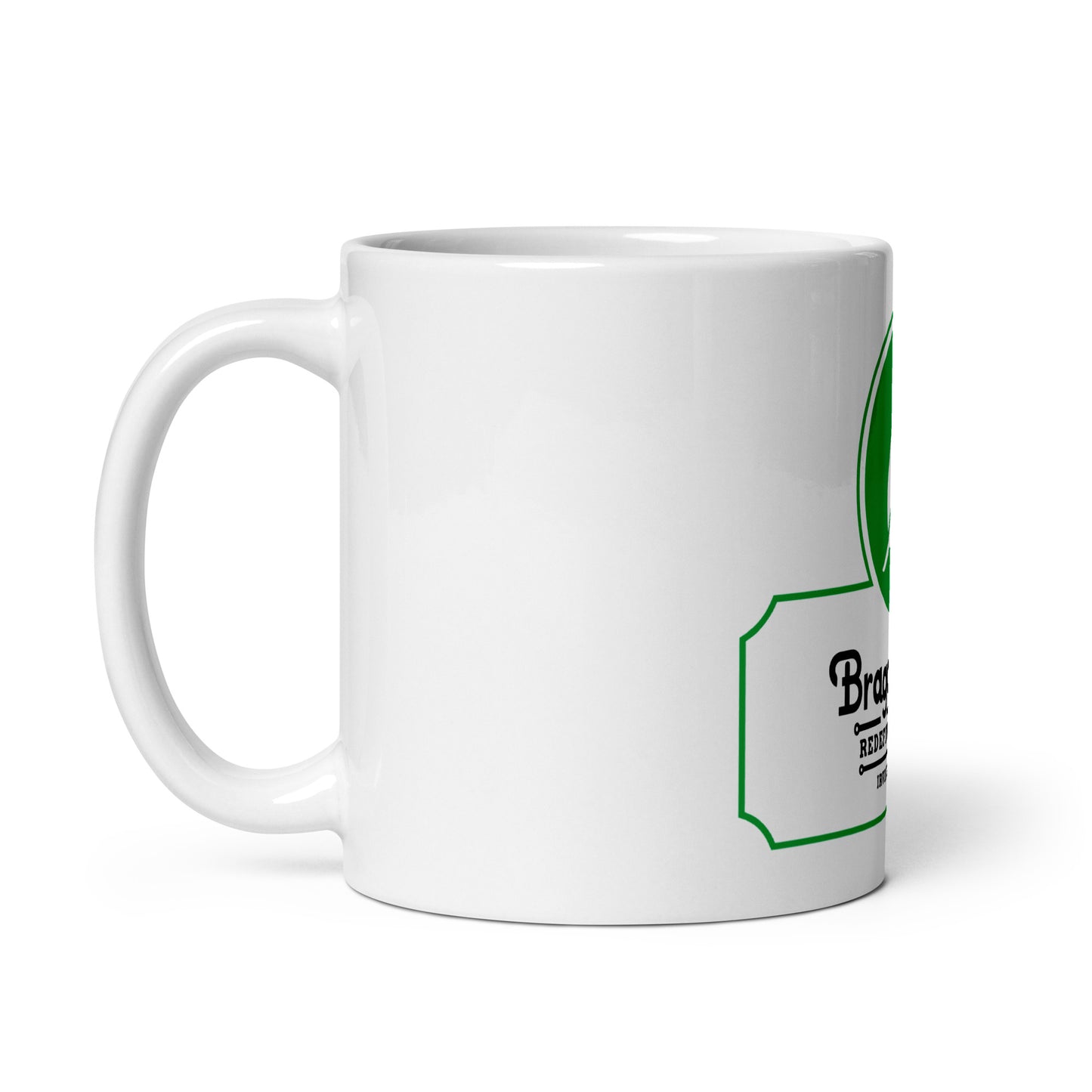 White glossy mug - Full Logo Braga Farms