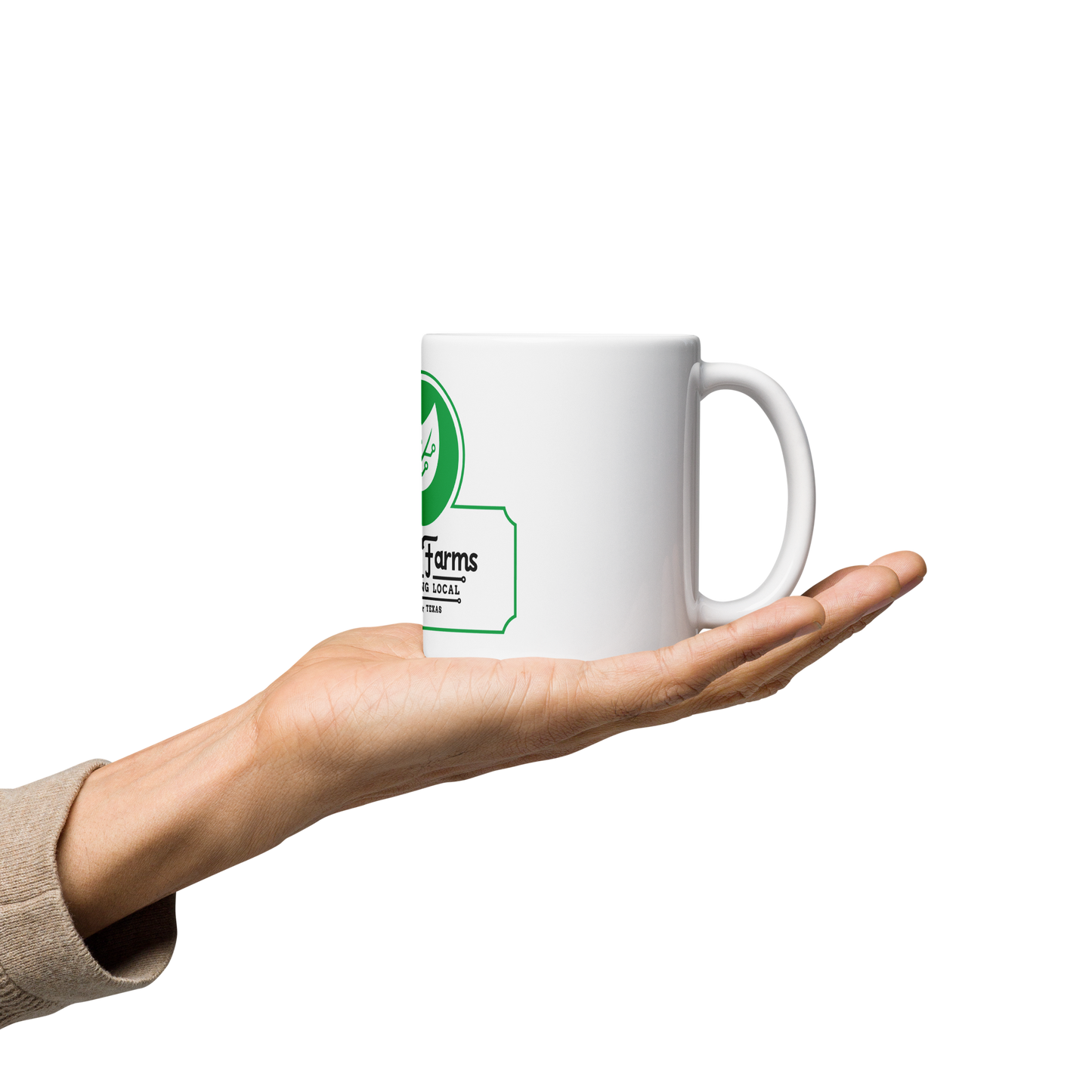 White glossy mug Braga Farms