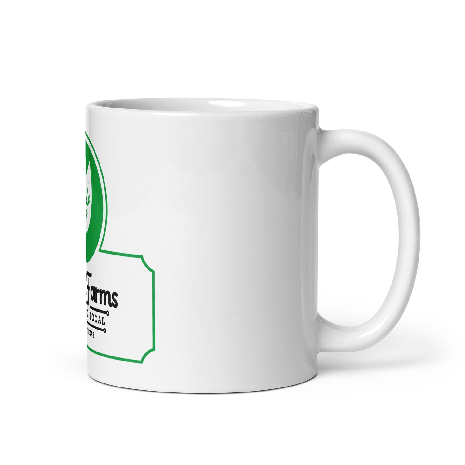 White glossy mug - Full Logo Braga Farms