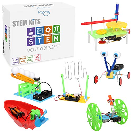 5 Set STEM Kits, STEM Projects for Kids Ages 8-12, Robotics for Kids, DC  Motor Model Car Kit, Electric Building Engineering Experiment Science Kits