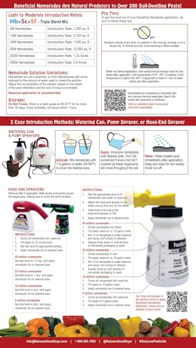 Live Beneficial Nematodes Hb+Sc+Sf - Kills Over 200 Different Species of Soil Dwelling and Wood Boring Insects. (5 Million_Nematodes)