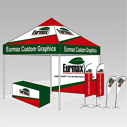 Eurmax USA 10'x10' Ez Pop Up Canopy Tent Commercial Instant Canopies with Heavy Duty Roller Bag,Bonus 4 Sand Weights Bags (Kelly Green)