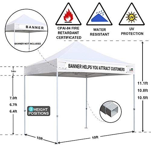 Eurmax USA 10'x10' Ez Pop Up Canopy Tent Commercial Instant Canopies with Heavy Duty Roller Bag,Bonus 4 Sand Weights Bags (Kelly Green)