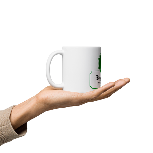 White glossy mug Braga Farms
