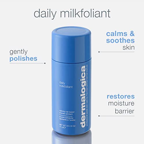 Dermalogica Daily Milkfoliant Face Scrub Powder – Calming Vegan Exfoliant Polishes Skin With AHAs and BHAs