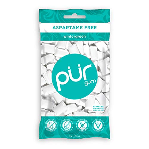 PUR Gum 6 Flavor Assortment , Wintergreen,