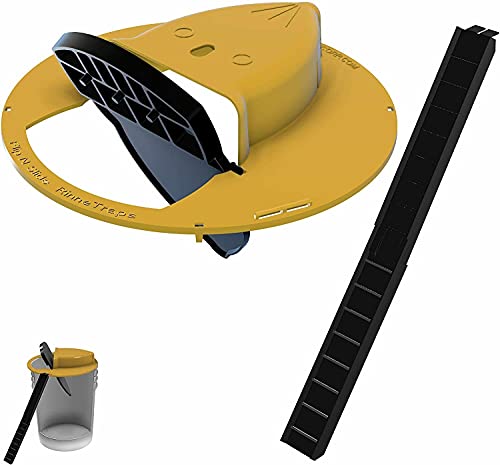 RinneTraps - Flip N Slide Bucket Lid Mouse Trap |Humane or Lethal| |Trap Door Style| |Multi Catch |Auto Reset| |Indoor Outdoor| |No See Kill| |5 Gallon Bucket Compatible| Made in USA (1)