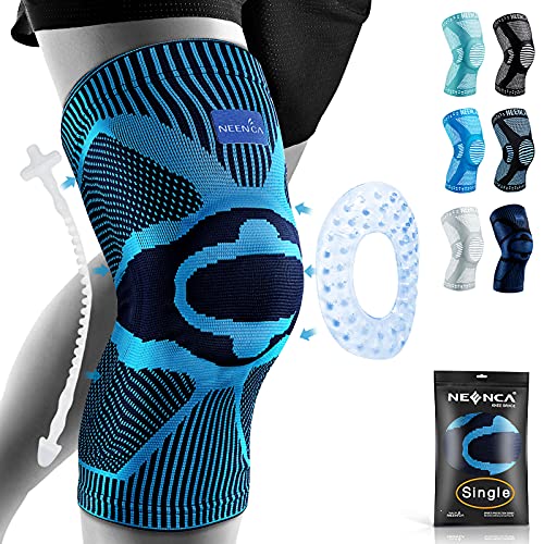 NEENCA Knee Brace,Knee Compression Sleeve Support with Patella Gel Pad & Side Spring Stabilizers,Medical Grade Knee Protector for Running,Meniscus Tear,Arthritis,Joint Pain Relief,ACL,Injury Recovery