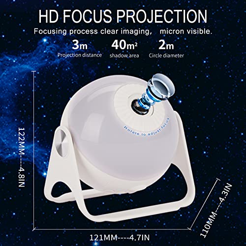 KELAHOUSE Constellation Projector 7 in 1 Planetarium Projector HD Focusable Galaxy Projector 360 Degree Adjustable Rotating Ceiling Night Light Projection Lamp is a Great Kids Room Decor Gifts
