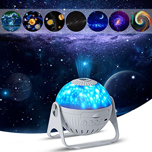 KELAHOUSE Constellation Projector 7 in 1 Planetarium Projector HD Focusable Galaxy Projector 360 Degree Adjustable Rotating Ceiling Night Light Projection Lamp is a Great Kids Room Decor Gifts