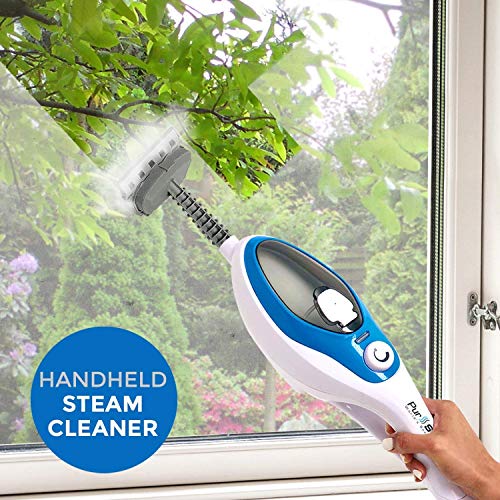 PurSteam Steam Mop Cleaner 10-in-1 with Convenient Detachable Handheld Unit