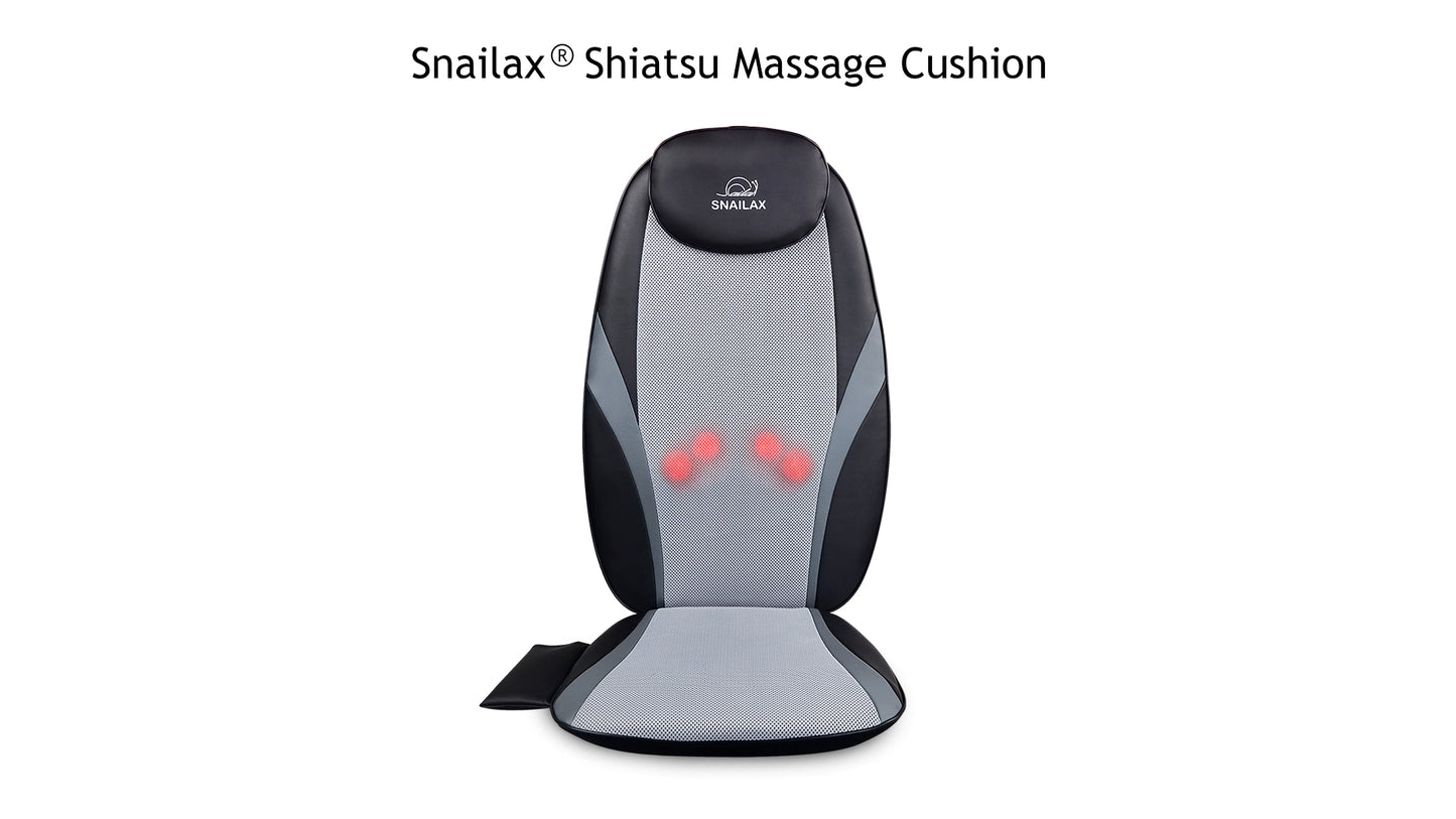 Snailax Shiatsu Massage Cushion with Heat Massage Chair Pad Kneading B
