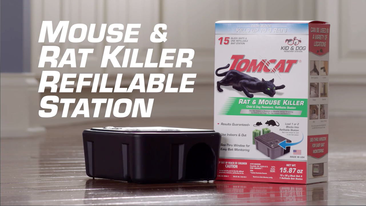 Tomcat Rat and Mouse Killer Disposable Stations for Indoor/Outdoor Use