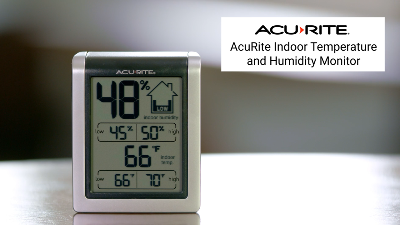 AcuRite 00613 Digital Hygrometer & Indoor Thermometer Pre-Calibrated H